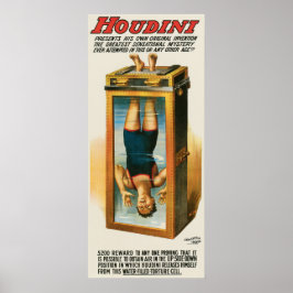 Póster Houdini ~ Ilusionista Vintage Escape Artista