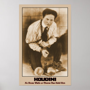 Póster HOUDINI - Nenhuma parede de pedra ou corrente