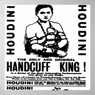 Poster Houdini no teatro do palácio