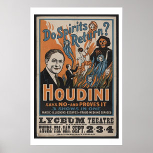 Póster Houdini - Os Espíritos Regressam? Pôster