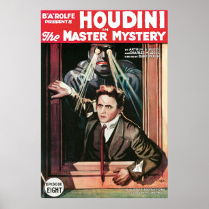 Póster Houdini ~ Vintage Mestre Mistério Escape Artista