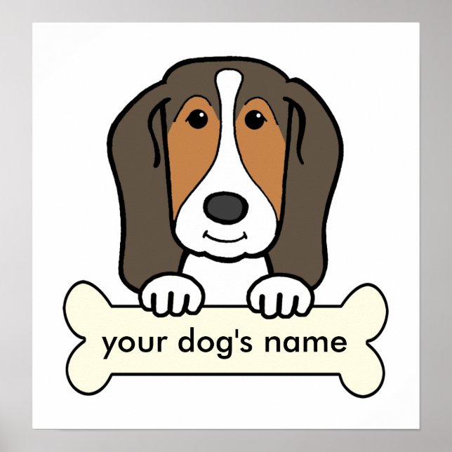 Poster Hound de Basset Personalizado (Frente)