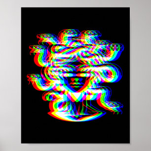 Poster House Music Medusa Dj Illusion Óptica Edm Hallowe