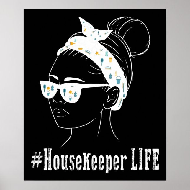 Poster Housekeeper Life Housekeeping Cleaning Lover Graph (Frente)
