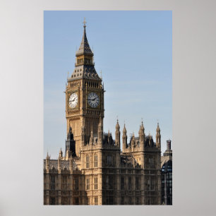 Poster Houses of Parliament and Big Ben Uk