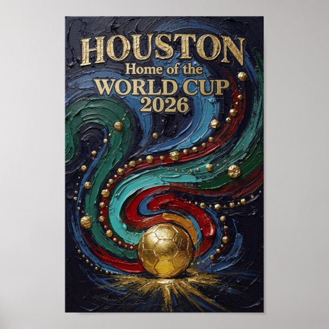 Poster Houston Casa da Copa do Mundo de Futebol 2026 (Frente)