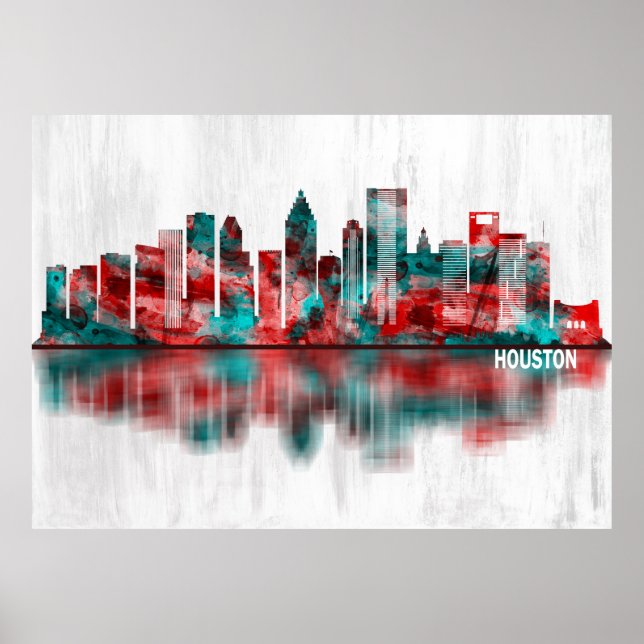 Poster Houston Texas Skyline (Frente)