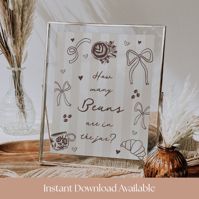 Poster How Many Coffee Beans Guessing Game Sign (Criador carregado)