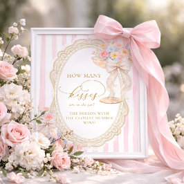 Poster How Many Kisses Are In The Jar Champagne