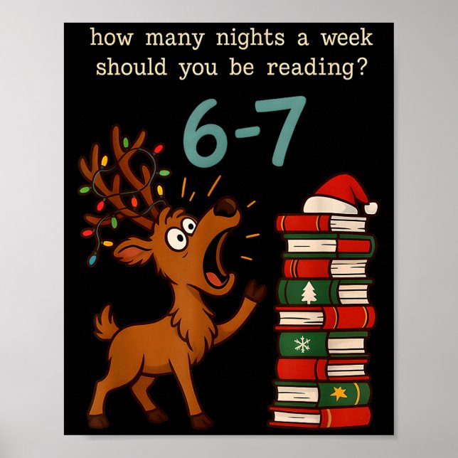 Poster How Many Nights A Week Should You Be Reading 6 7 S (Frente)