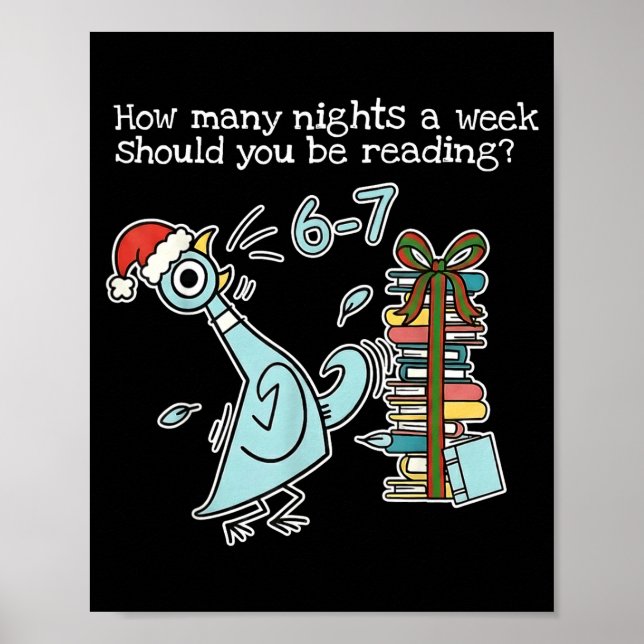 Poster How Many Nights A Week Should You Be Reading 6-7 T (Frente)