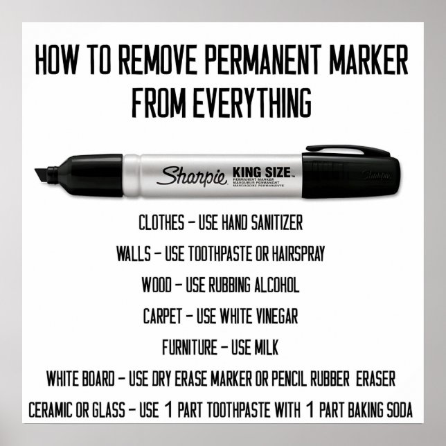 Poster How to Remove Permanent Marker From Everything  (Frente)