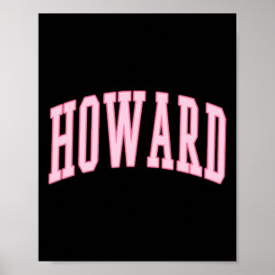 Poster Howard Vintage Preppy Varsity Pink Sports