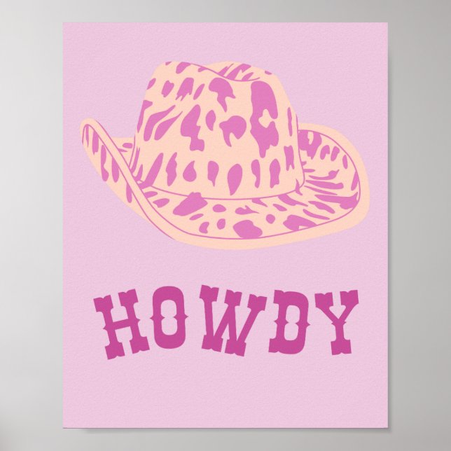 Poster Howdy Cowgirl hat (Frente)