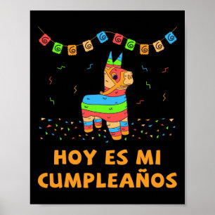 Poster Hoy Es Mi Cumpleanos Pinata Birthday Cinco De Mayo