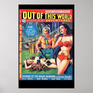 Poster HQ de ficção científica em Vintage