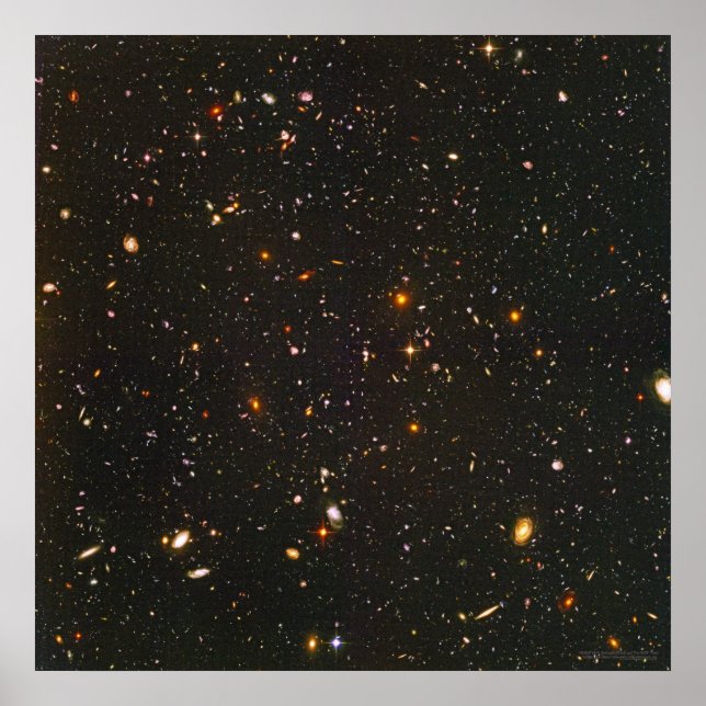 Póster Hubble Campo Ultra Profundo 24x24 (22x22) (Frente)