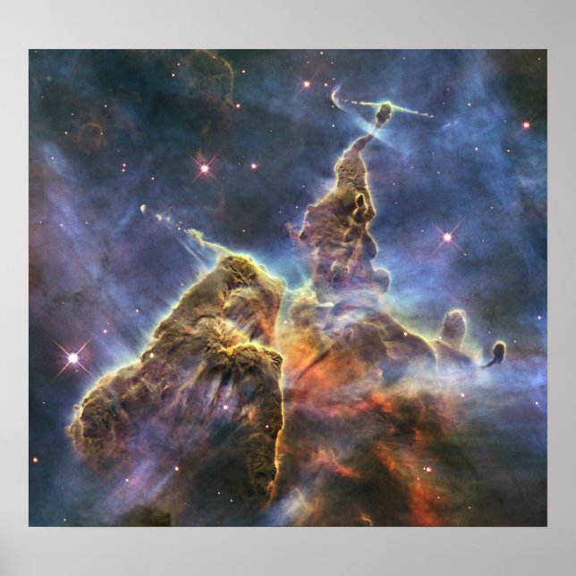 Poster Hubble captura a visão de "Montanha Mística" (Frente)