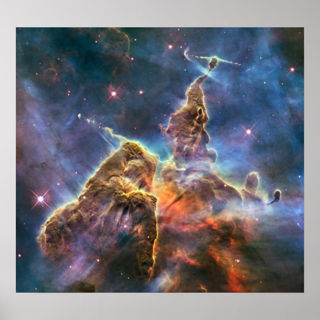Poster Hubble Captura Visão de 'Montanha Mística' (Frente)