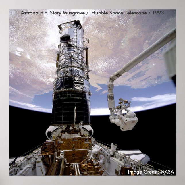 Poster / Hubble / Endeavor / Astronauta Musgrave (Frente)