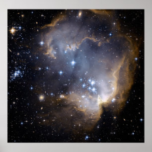 Póster Hubble observa estrelas de Criança em galáxias p