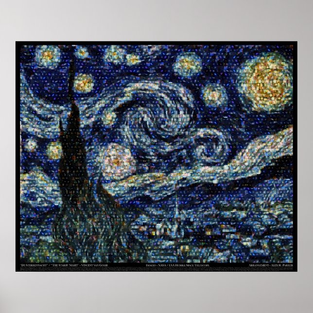 Póster Hubble Starry Night (29,3"x24") (Frente)