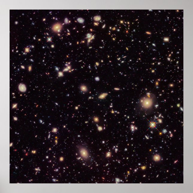 Póster Hubble Ultra Deep Field (HUDF) 2012 [Impressão] (Frente)