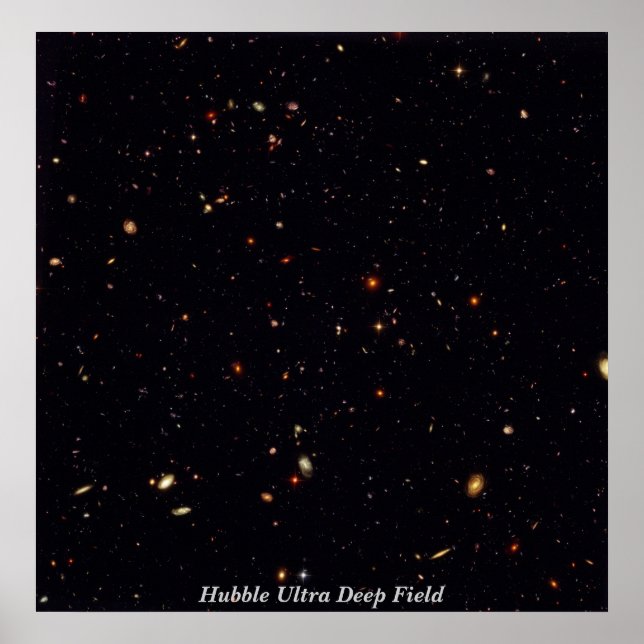 Póster HubbleUltraDeepField, Hubble Campo Ultra Profundo (Frente)