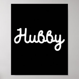 Poster Hubby Sr. Groom Em Casamento Com Bride Vintag