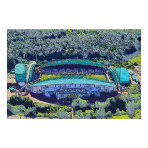 Póster Huddersfield Kirklees Stadium Arquitetura Aérea
