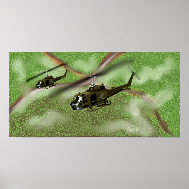 Poster Huey Gunships 1967 (Frente)