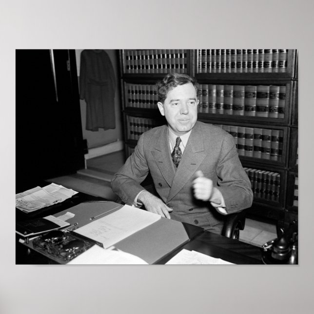 Poster Huey Long Na Sua Mesa - The Kingfish - 1935 (Frente)