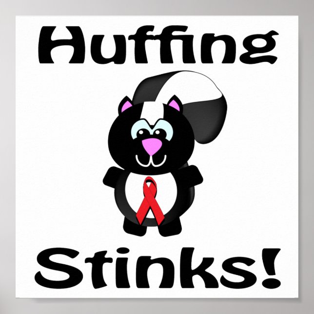 Poster Huffing Cheira a Design de Consciência do Skunk (Frente)