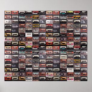 Poster Huge collection of audio cassettes