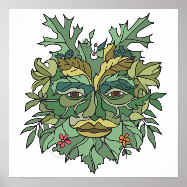 Póster Hugger de Árvore Ambiental (Frente)