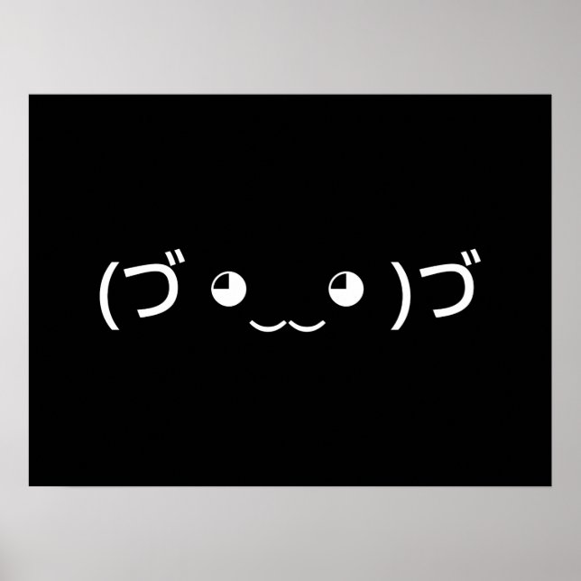 Poster Hugging Emoticon (づ ◕ ‿ ◕ ‿ )づ japonês Kaomoji Pos (Frente)