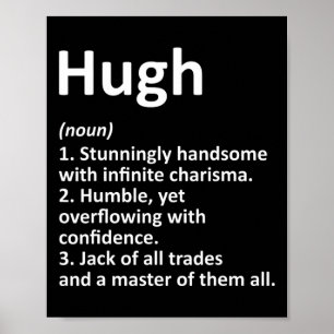 Poster Hugh Definição Nome Personalizado Funny Birthday G