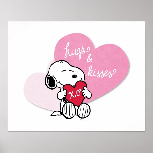 Poster Hugs & Kisses de Snoopy (Frente)