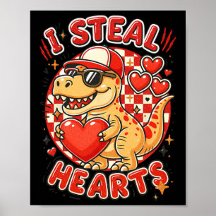 Poster Hugvyn Eu Roubo Corações Namorados Dinossauro Segu