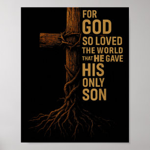 Poster Hugvyn Jesus Deus Amou Tanto o Mundo Cruz João 3_1