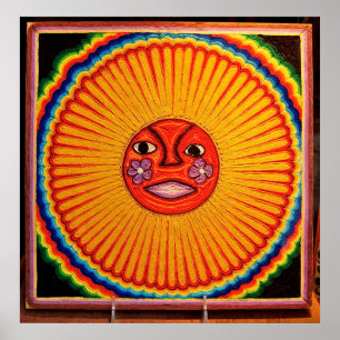 Poster Huichol String Art, México Grande Foto na Canvas
