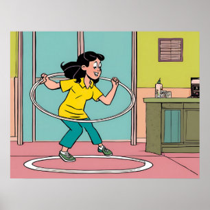 Poster Hula Hoop - Brinquedos para crianças