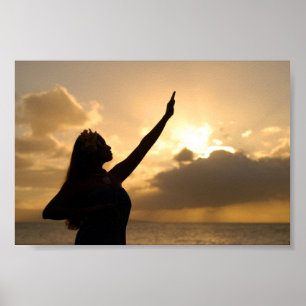 Póster Hula na praia