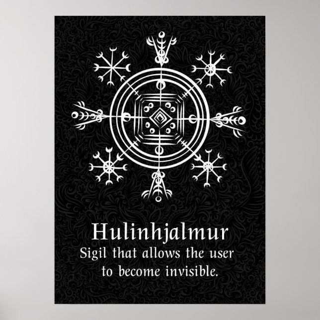 Poster Hulinhjálmur - Norse Sigil da Inisibilidade (Frente)