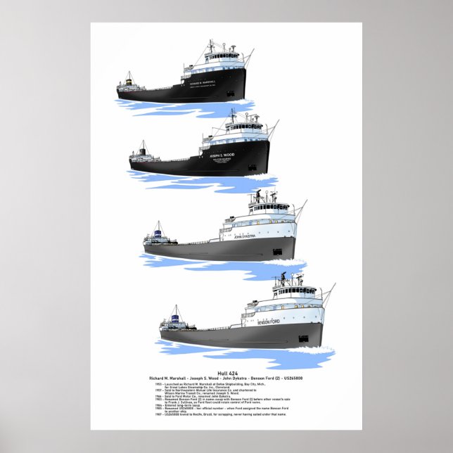 Poster Hull 424 histórico de cargueiro (Frente)