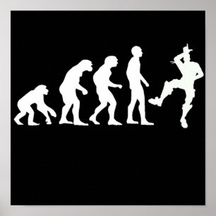 Poster Human Evolution Take That L Emote Dance 