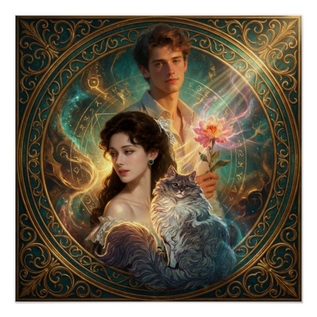 Póster Human Soul Cat – Glossy Fantasy Poster (Frente)