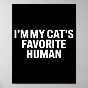 Poster Humano Favorito do Gato Homens Mulheres Crianças M