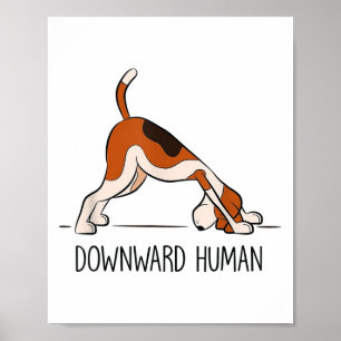 Poster Humano Inferior - Mulheres Engraçadas Cachorro Yog