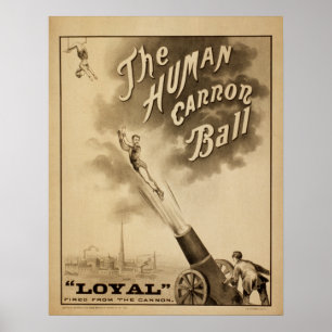 Poster humano LEAL do VAUDEVILLE do ato da bola de